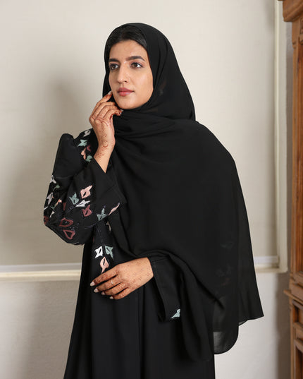 Artisan Multicolor Embroidery Abaya