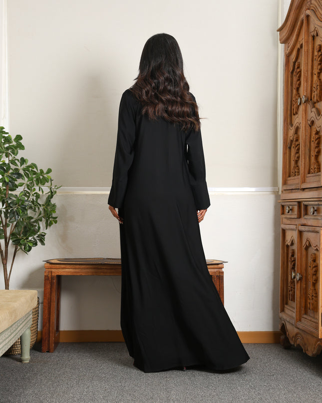 Henna Blossom Embroidery With Handwork Abaya