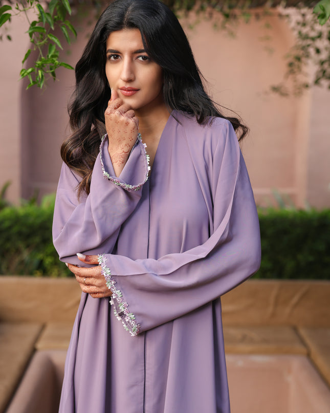 Floral Haze - Lace Abaya