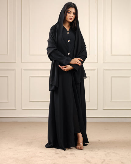 Buttoned Grace Two-piece Abaya