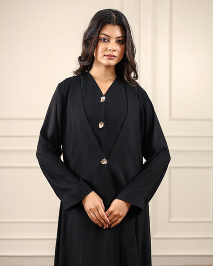 Buttoned Grace Two-piece Abaya