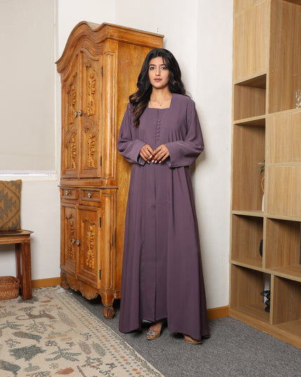Muted Majesty Buttoned Abaya