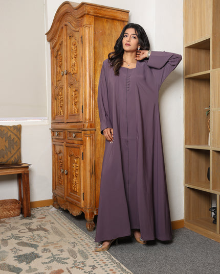 Muted Majesty Buttoned Abaya