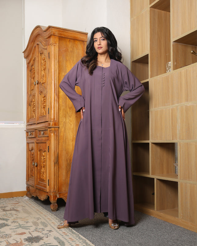 Muted Majesty Buttoned Abaya