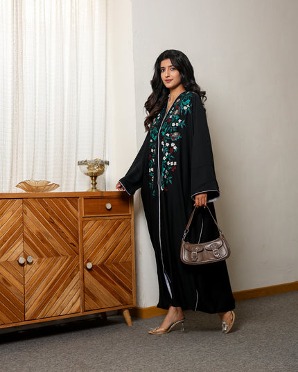 Princess Gem Embroidery With Handwork Kaftan Abaya