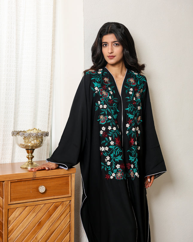 Princess Gem Embroidery With Handwork Kaftan Abaya