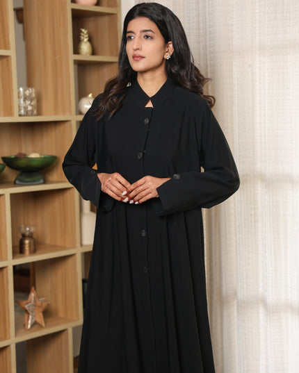 Haya Eclipse Collared Buttoned Abaya