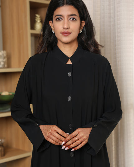 Haya Eclipse Collared Buttoned Abaya
