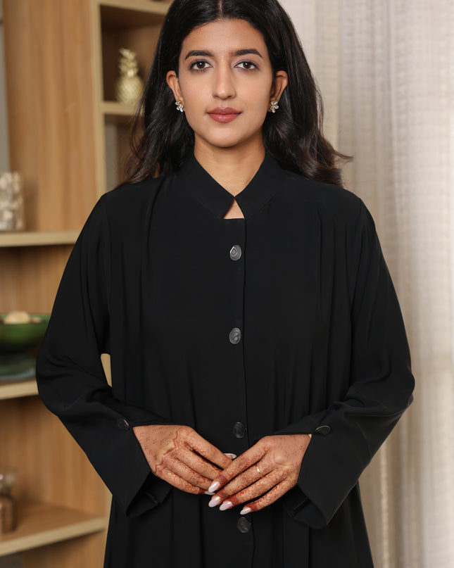 Haya Eclipse Collared Buttoned Abaya