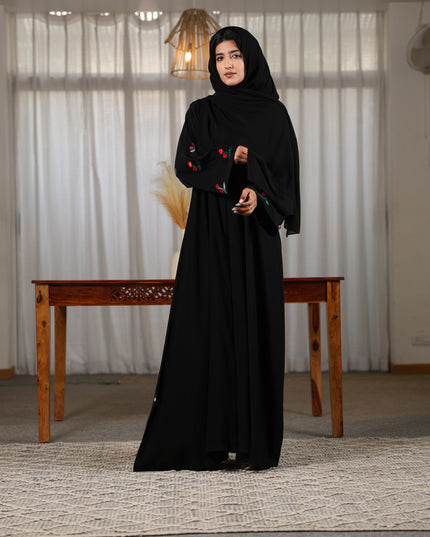 Cherry Blossom Handwork Sleeves Abaya