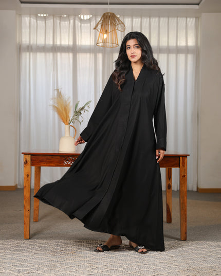 Midnight Elegance Glitter Black Abaya