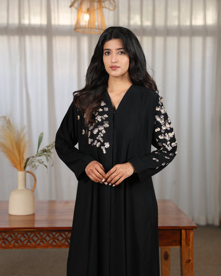 Elegant Black Embroidery Abaya