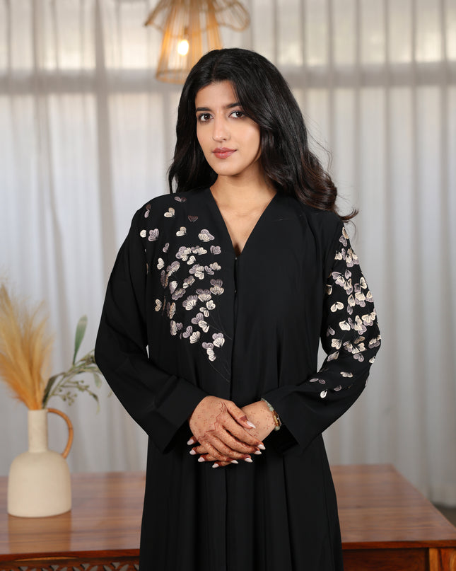 Elegant Black Embroidery Abaya