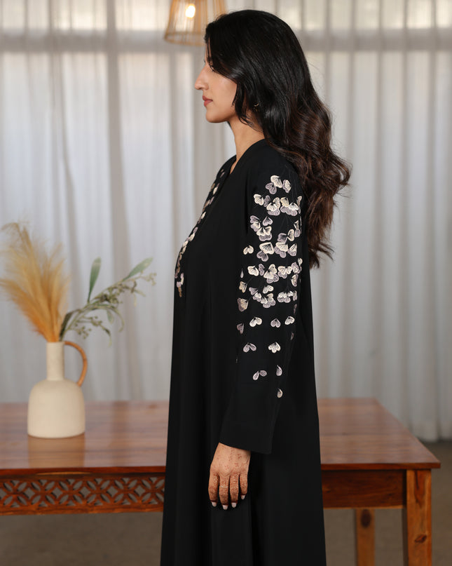 Elegant Black Embroidery Abaya