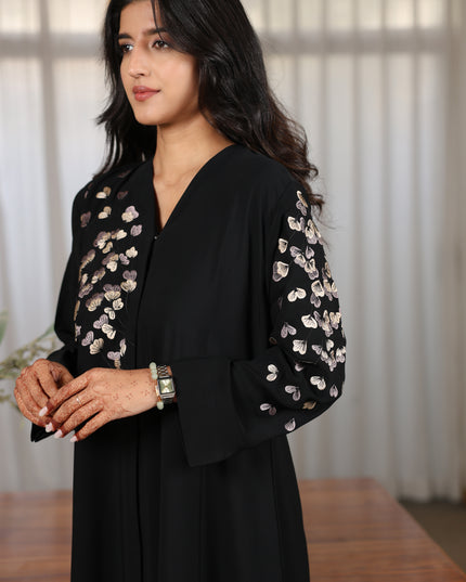 Elegant Black Embroidery Abaya
