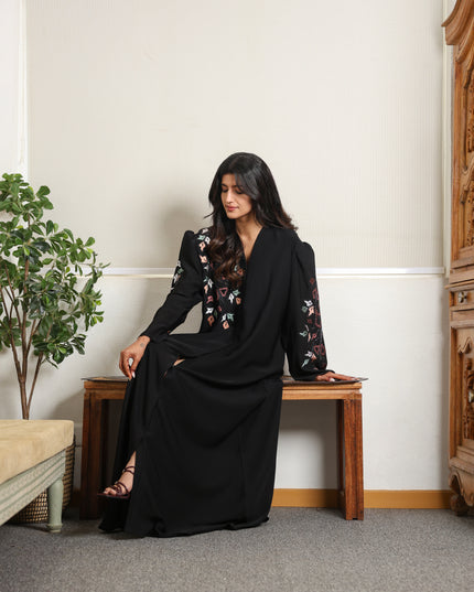 Artisan Multicolor Embroidery Abaya