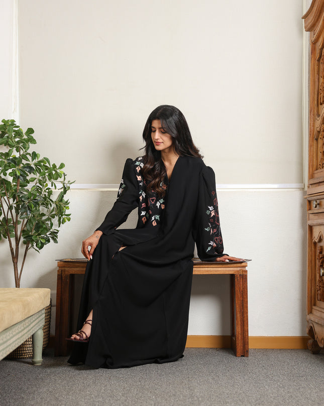 Artisan Multicolor Embroidery Abaya