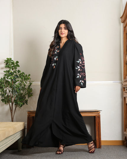 Artisan Multicolor Embroidery Abaya