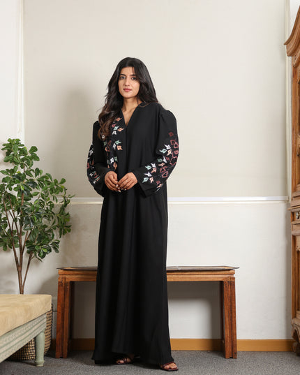 Artisan Multicolor Embroidery Abaya