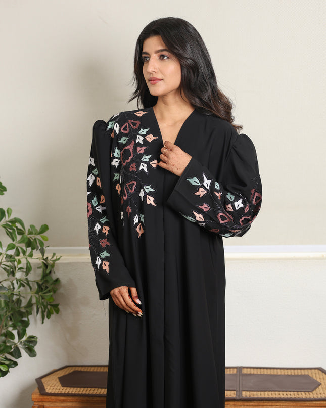 Artisan Multicolor Embroidery Abaya