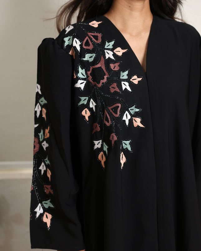 Artisan Multicolor Embroidery Abaya