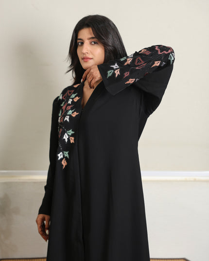 Artisan Multicolor Embroidery Abaya