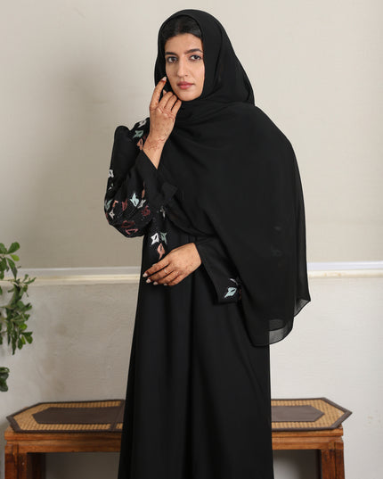 Artisan Multicolor Embroidery Abaya