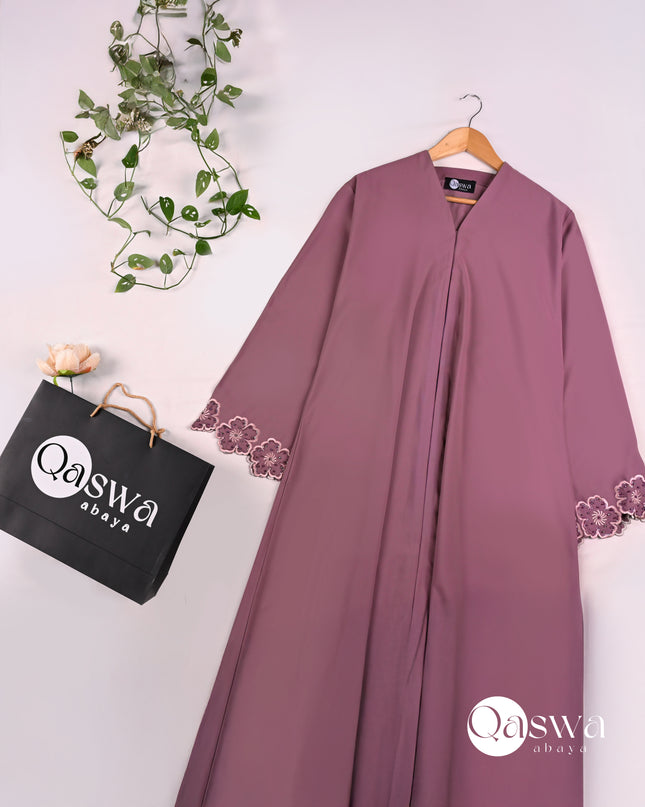 Royal Floral Embroidery With Handwork Abaya
