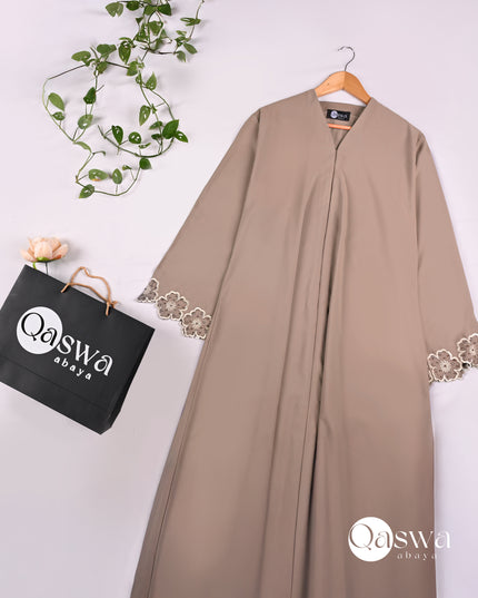 Royal Floral Embroidery With Handwork Abaya