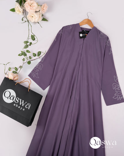Echo of Embers Embroidery With Handwork Abaya