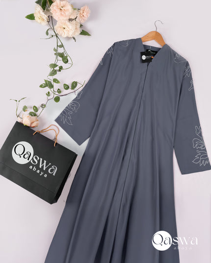 Echo of Embers Embroidery With Handwork Abaya