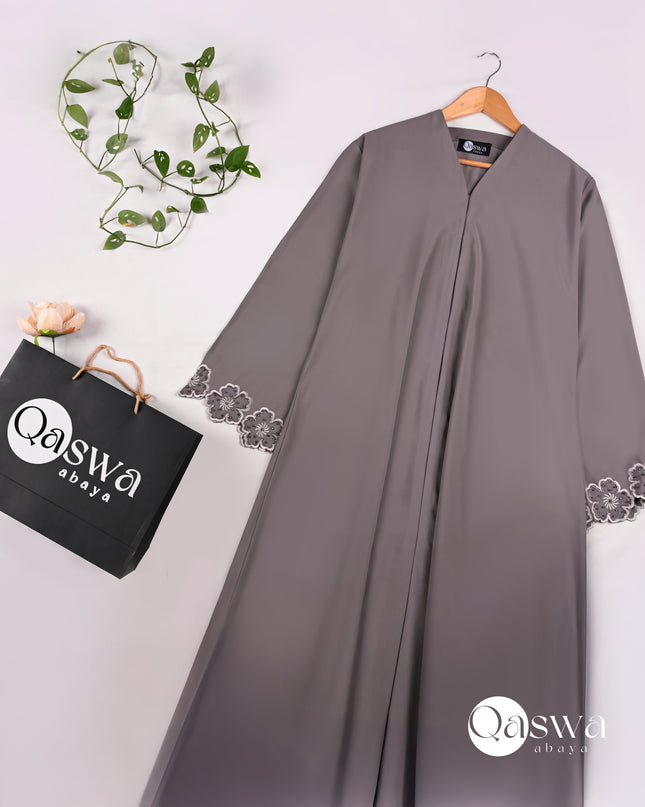 Royal Floral Embroidery With Handwork Abaya