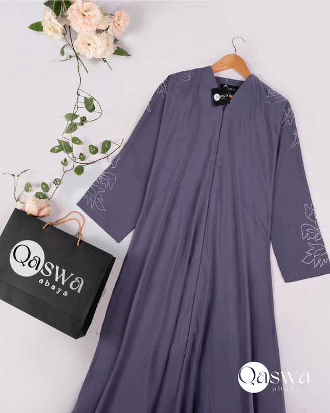 Echo of Embers Embroidery With Handwork Abaya