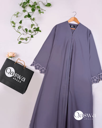 Royal Floral Embroidery With Handwork Abaya
