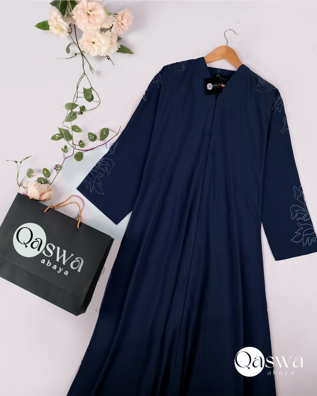 Echo of Embers Embroidery With Handwork Abaya