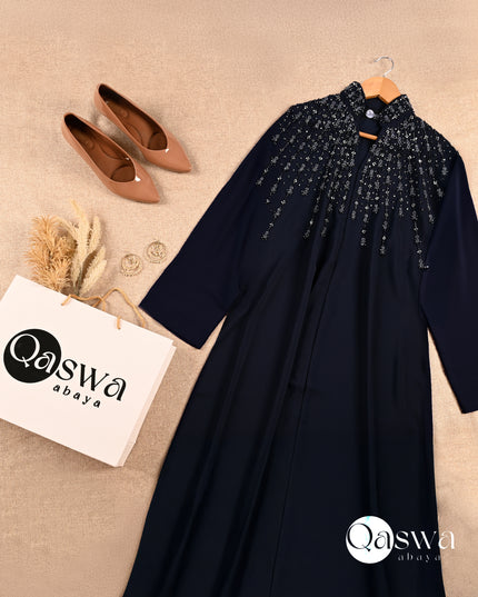 Mandarin Collar With Handwork Abaya