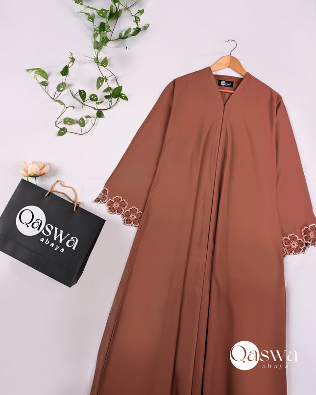 Royal Floral Embroidery With Handwork Abaya