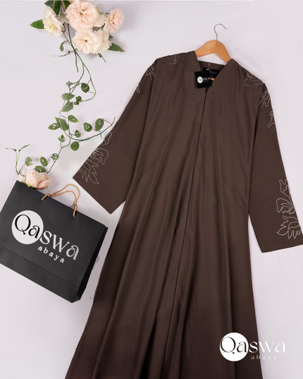 Echo of Embers Embroidery With Handwork Abaya