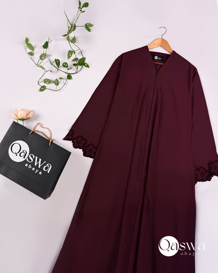 Royal Floral Embroidery With Handwork Abaya